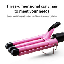 Load image into Gallery viewer, Hair Curling Iron Ceramic Professional Triple Barrel Hair Curler Egg Roll Hair Styling Tools Hair Styler Wand Curler Irons