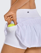 Load image into Gallery viewer, Women Tennis Skorts Sport Athletic Yoga Shorts Skirt Solid Color Anti Exposure Fitness High Waist Shorts Female Sportswear
