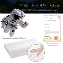 Load image into Gallery viewer, Memory Foam Bed Orthopedic Pillow for Neck Pain Sleeping with Embroidered Pillowcase 60*30cm