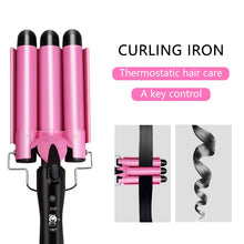 Load image into Gallery viewer, Hair Curling Iron Ceramic Professional Triple Barrel Hair Curler Egg Roll Hair Styling Tools Hair Styler Wand Curler Irons
