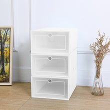 Load image into Gallery viewer, 6pcs Thickened Dustproof Shoe Organizer Boxes Folding Shoe Cabinet Transparent Shoe Storage Box Combined Stackable Shoe Cabinet