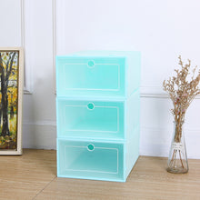 Load image into Gallery viewer, 6pcs Thickened Dustproof Shoe Organizer Boxes Folding Shoe Cabinet Transparent Shoe Storage Box Combined Stackable Shoe Cabinet