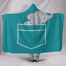 Load image into Gallery viewer, Elephant In Pocket Snuglee Hooded Blanket