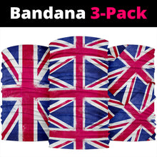 Load image into Gallery viewer, United Kingdom Flag Bandana Headbands 3 Pack