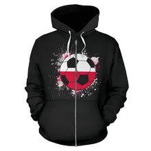 Load image into Gallery viewer, Poland Soccer Zip-Up Hoodie