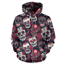 Load image into Gallery viewer, Skull Lovers All Over Hoodie