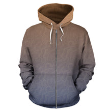 Load image into Gallery viewer, Topographic Print Zip-Up Hoodie