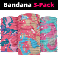 Load image into Gallery viewer, Marble Swirls Set 1 - Bandana 3 Pack