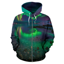 Load image into Gallery viewer, Northern Lights Zip-Up Hoodie