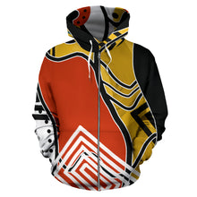 Load image into Gallery viewer, Retro Abstract Art Zip Up All Over Hoodie