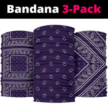 Load image into Gallery viewer, Royal Purple Bandana Headbands 3 Pack