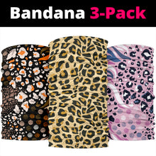 Load image into Gallery viewer, Luxury Leopard Style Collection Bandana 3-Pack