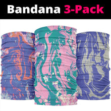Load image into Gallery viewer, Marble Swirls Set 2 - Bandana 3 Pack