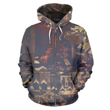 Load image into Gallery viewer, Zip-Up Hoodie Vintage Cityscape
