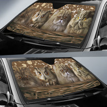 Load image into Gallery viewer, Cats and Owl Auto Sun Shade