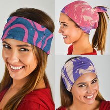 Load image into Gallery viewer, Marble Swirls Set 3 - Bandana 3 Pack