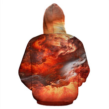 Load image into Gallery viewer, NP Orange Universe Zip Hoodie