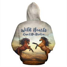 Load image into Gallery viewer, Wild Hearts Can't Be Broken All Over Print Hoodie Zip Up