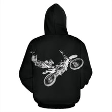 Load image into Gallery viewer, All Over Zip Up Hoodie - Biker