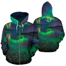 Load image into Gallery viewer, Northern Lights Zip-Up Hoodie