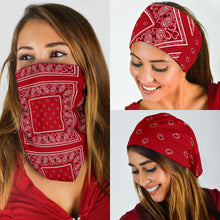 Load image into Gallery viewer, Classic Red Bandana Headband s3 Pack