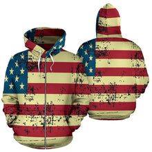 Load image into Gallery viewer, American Flag Zip Hoodie