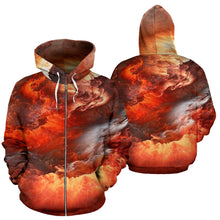 Load image into Gallery viewer, NP Orange Universe Zip Hoodie