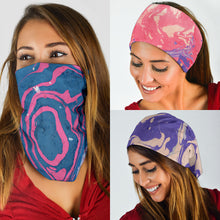 Load image into Gallery viewer, Marble Swirls Set 3 - Bandana 3 Pack