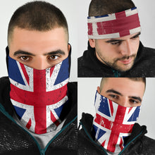 Load image into Gallery viewer, Grunge Union Jacks (Black, White, Grey) - Bandana 3 Pack