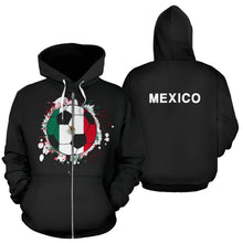 Load image into Gallery viewer, Mexico Soccer Zip-Up Hoodie