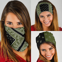 Load image into Gallery viewer, Army and Black Bandana Headbands 3 Pack