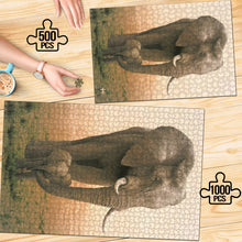 Load image into Gallery viewer, Mother & Baby Elephant Jigsaw Puzzle