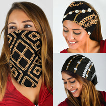 Load image into Gallery viewer, Luxury Golden Chains Bandana 3-Pack