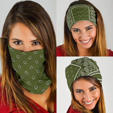Load image into Gallery viewer, Army Green Bandana Headbands 3 Pack