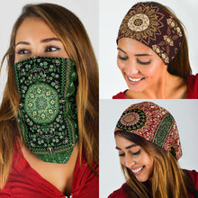 Load image into Gallery viewer, Luxury Oriental Mandala 3 Design on Bandana 3-Pack
