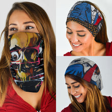 Load image into Gallery viewer, Street Art Style Headbands and Face Covers 3 Pack