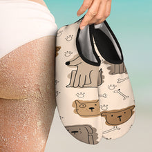 Load image into Gallery viewer, Brown Doodle Dogs Beach Shoes