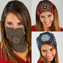 Load image into Gallery viewer, Luxury Oriental Mandala 6 Design on Bandana 3-Pack