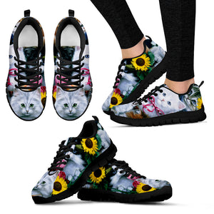 Cats & Flowers Women's Sneakers