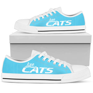 Love Cats Blue Women's Low Top Shoe