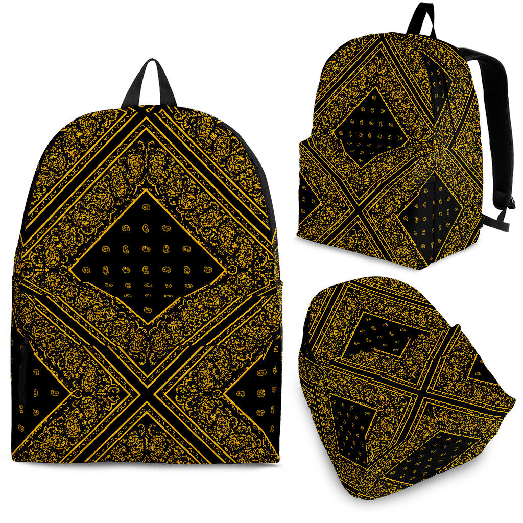 Black Gold Diamond Backpack