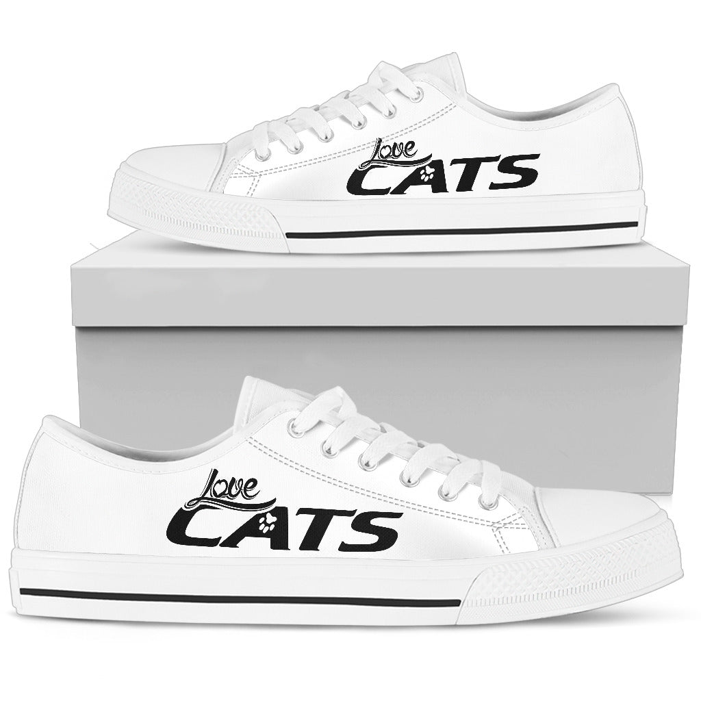 Love Cats White Women's Low Top Shoe