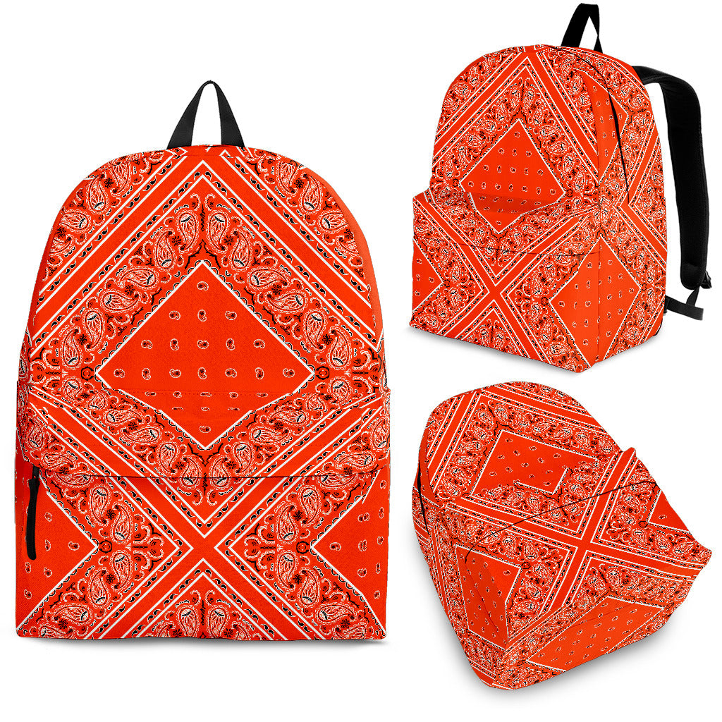 Perfect Orange Bandana Diamond Backpack