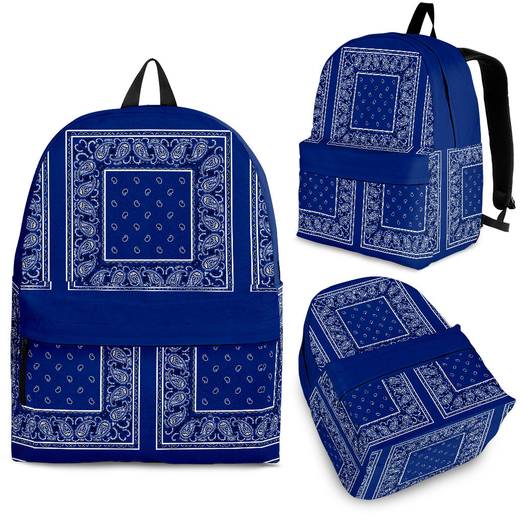 Royal Blue Bandana Color Patch Backpack