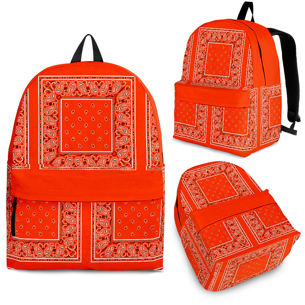 Perfect Orange Bandana Color Patch Backpack