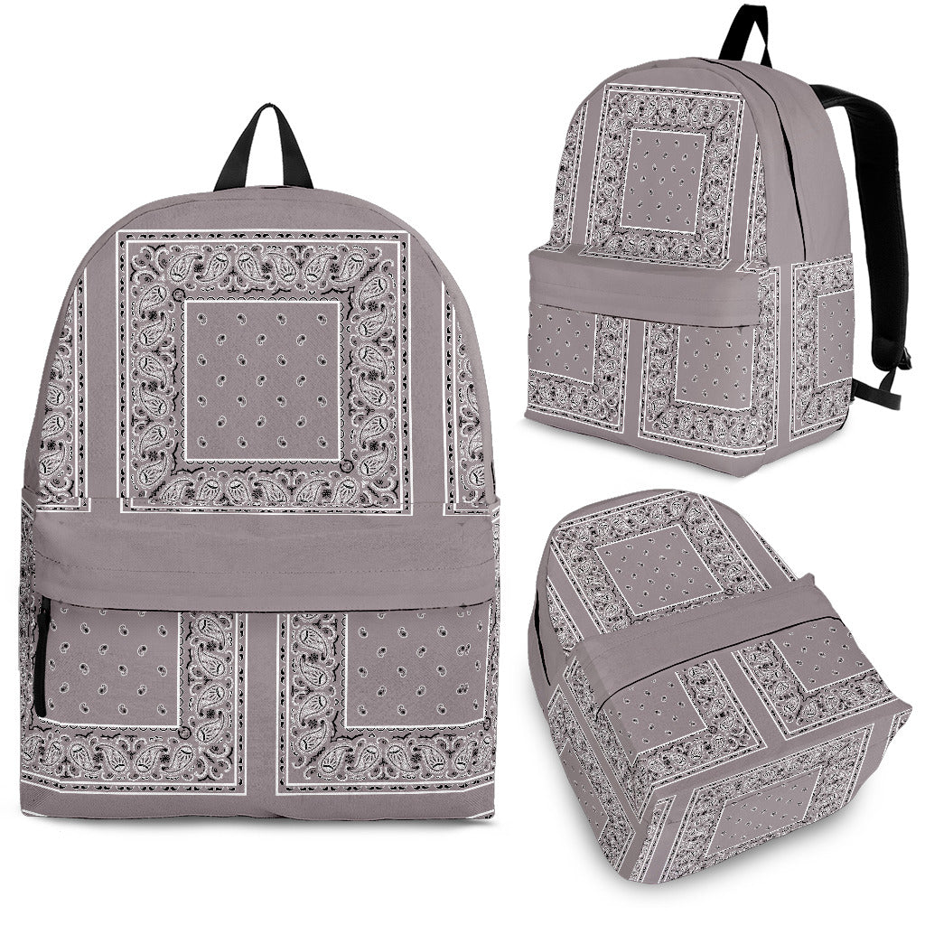 Classic Gray Bandana Color Patch Backpack