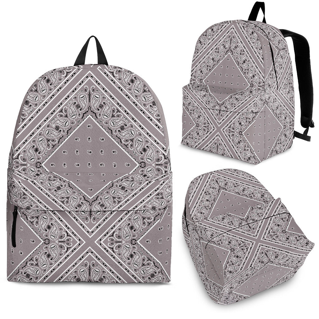 Classic Gray Bandana Diamond Backpack