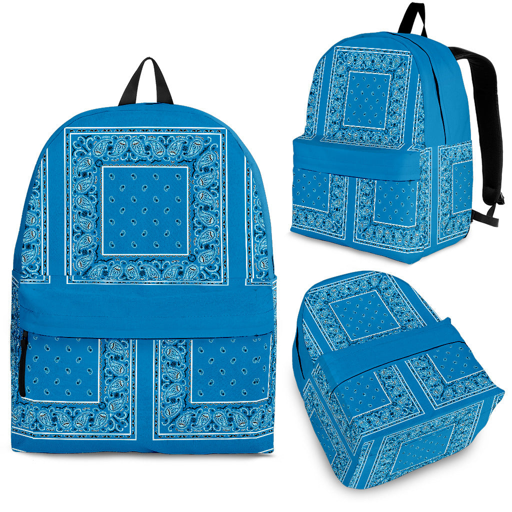 Sky Blue Bandana Color Patch Backpack