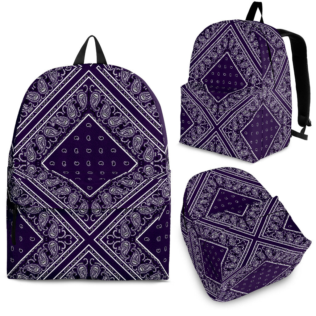 Royal Purple Bandana Diamond Backpack
