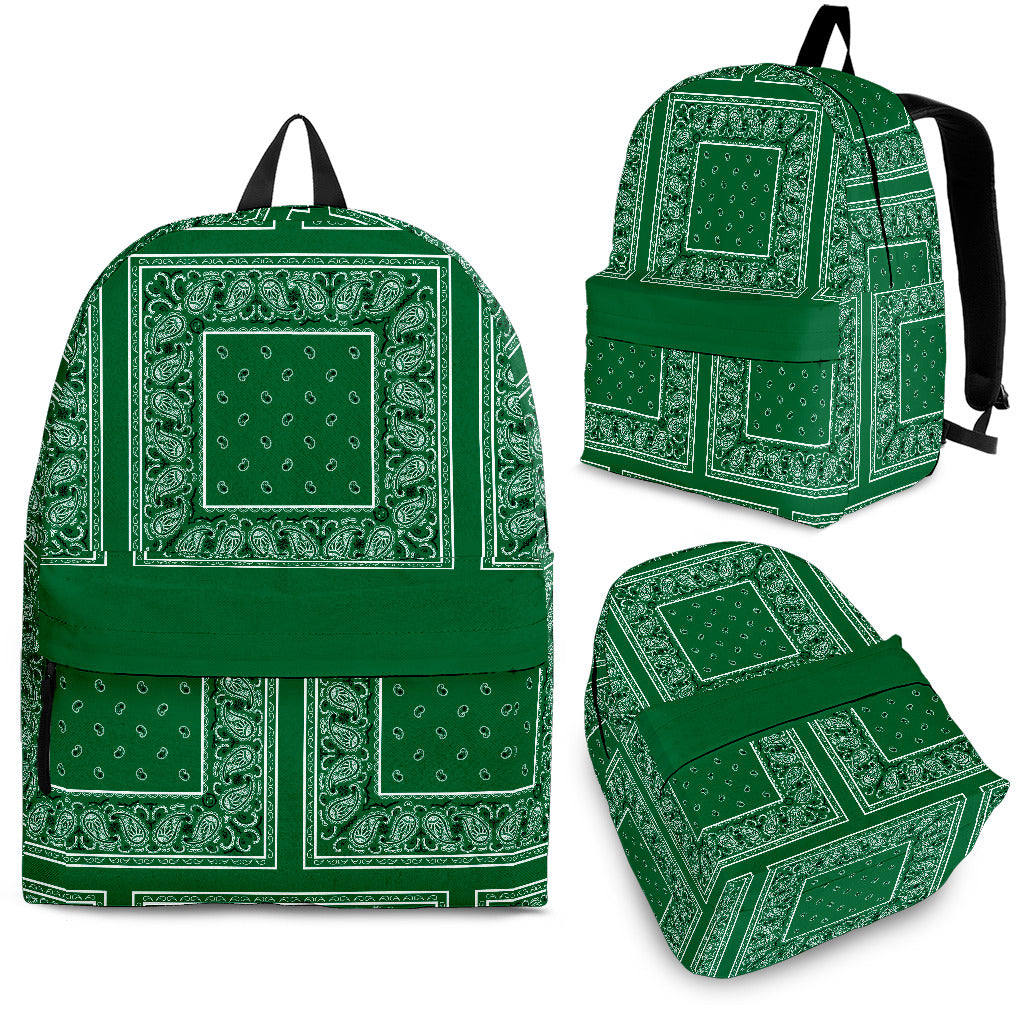 Classic Green Bandana Patch Backpack 2